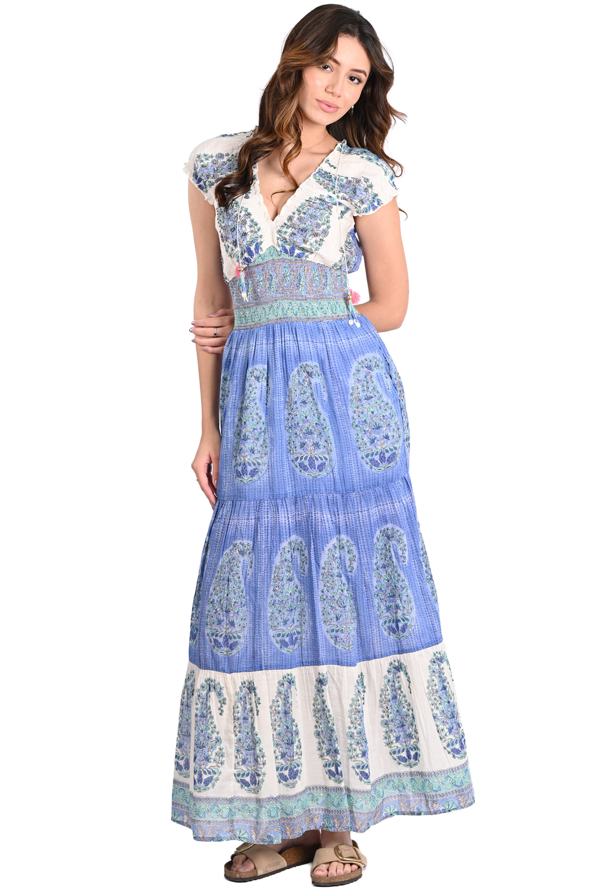 Embroidered Caroline Maxi