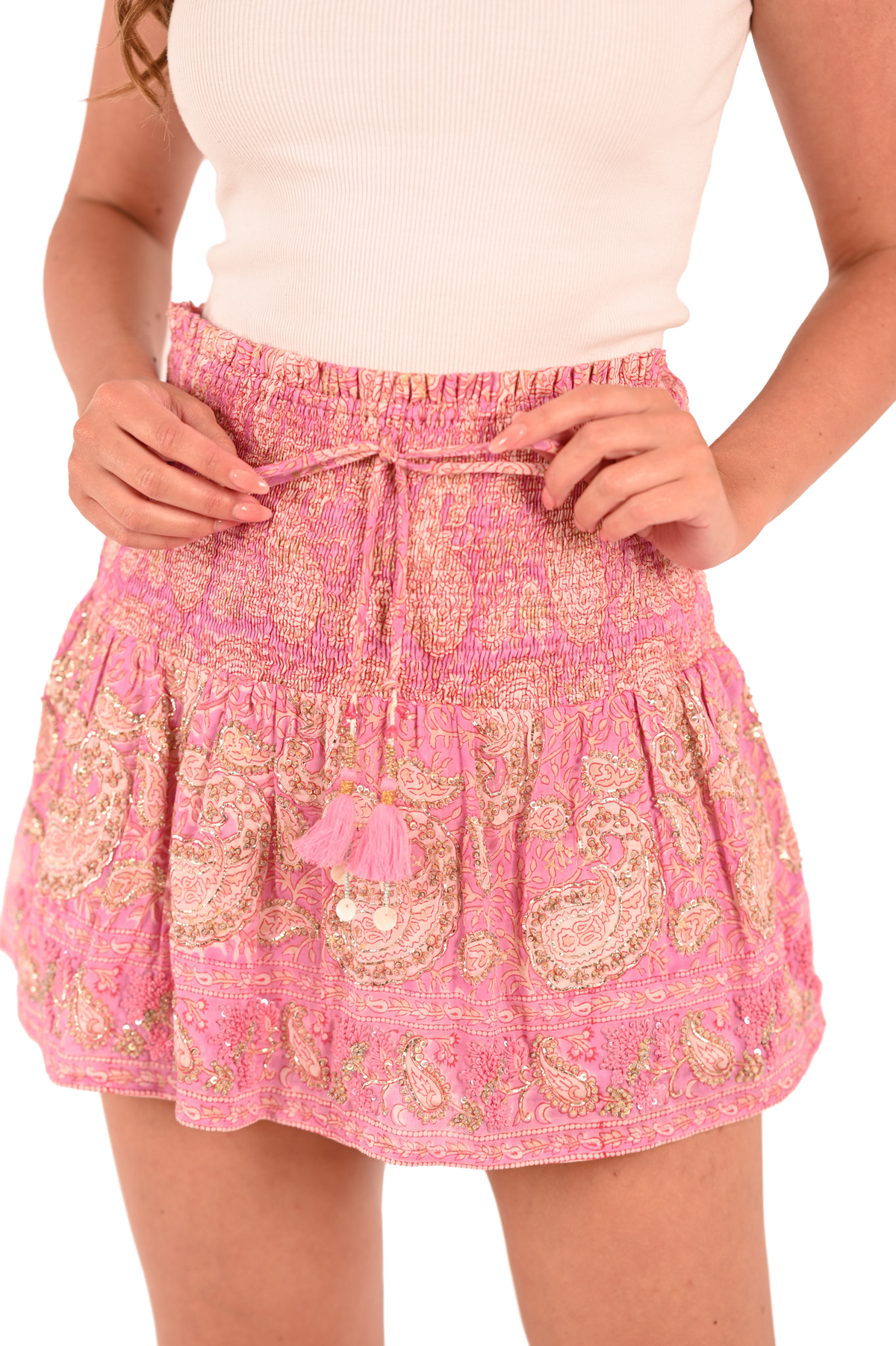 Embroidered Rivia Mini Skirt