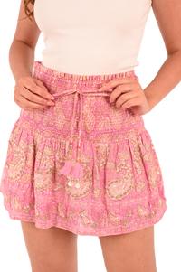 Embroidered Rivia Mini Skirt