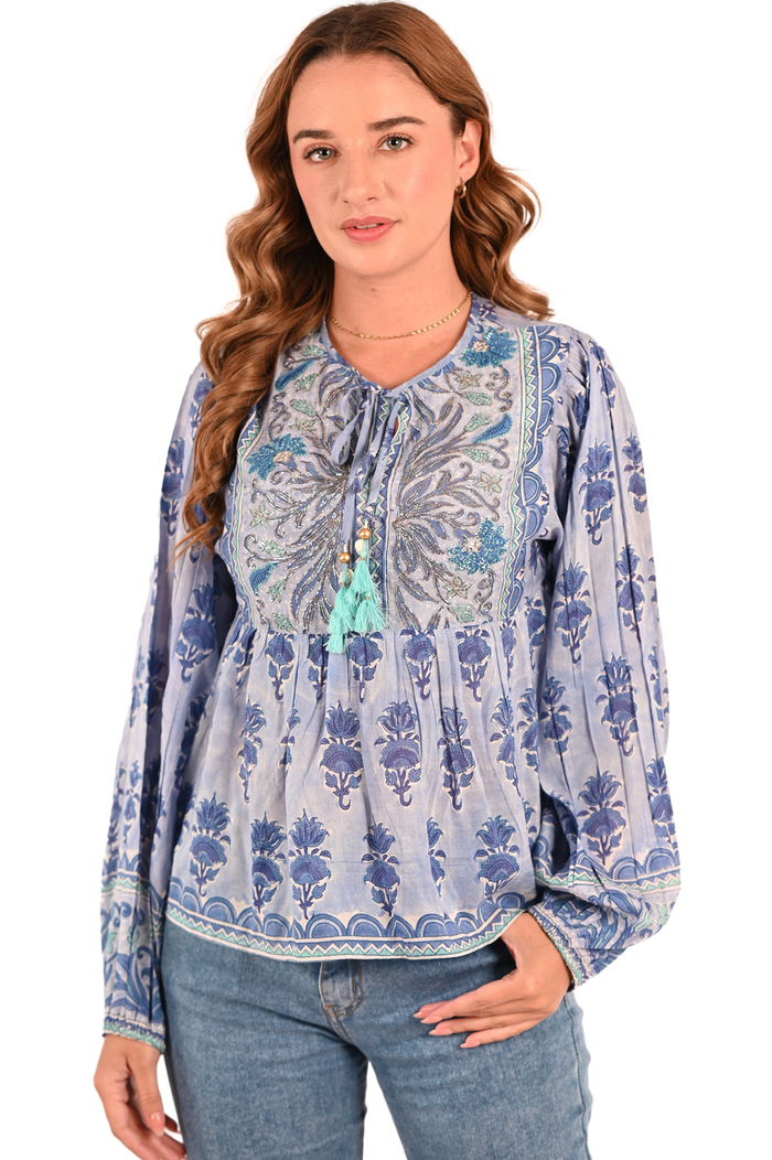 Embroidered Melia Top